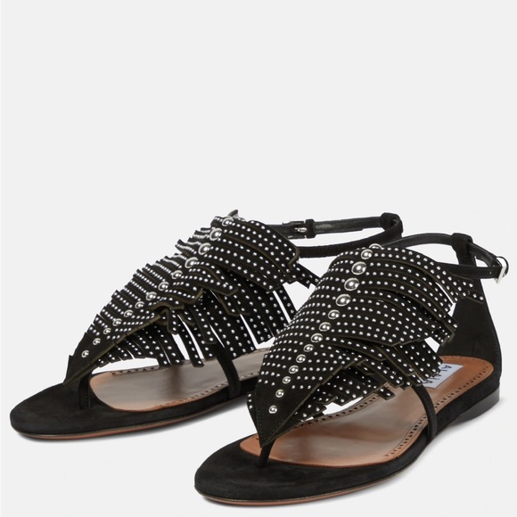 ALAÏA
Embellished suede thong sandals with Box. - Picture 4 of 13